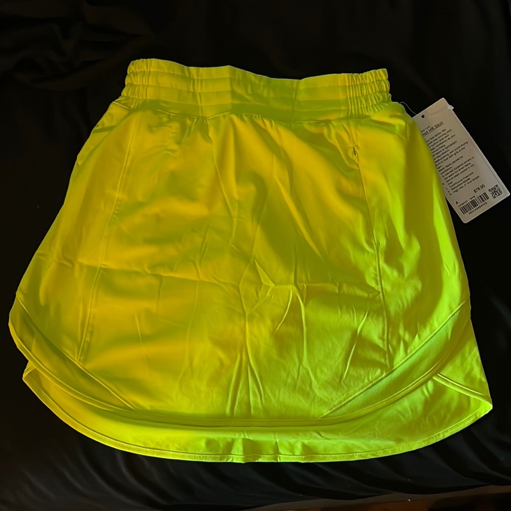 LULULEMON Hotty Hot HR Skirt *Long - Neon yellow